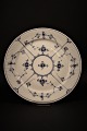 Royal Copenhagen Musselmalet Riflet helflad frokost tallerken. Dia.:21cm.RC# 1/186.