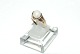 Gold ring with white pearl in 14 carat goldSize 55