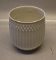 Kongelig Dansk 3427 Kgl. Blomsterskjuler med riflet kant 16 x 14 cm Blanc de Chine