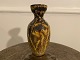 Vase with motif of man and giraffe in the forest / jungle from the Swedish pottery Torngrens