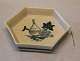 054-24 RC 6-sided tray 15 cm Grapes and wine 1927 Matt Porcelain Aluminia