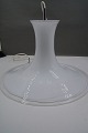 Mandarin glass ceiling lamp in the color opal from Danish Holmegaard Glassworks, Ö 40.5cm Pickup only