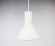 Mini P&T pendel af hvid opal glas fremstillet af Holmegaard i 1970erne.5000m2 udstilling.