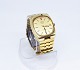Omega Electronic F300HZ forgyldt rustfrit stål herre armbåndsur, 1232/219.5000m2 udstilling.
