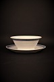 Royal Copenhagen Blue Fan oval sauce bowl on solid dish.22,5x13cm.RC# 1212/11550.