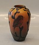 Ipsen 680 V1 Vase with bird and branches 14.5 cm Brostroem 1909 Danish Art Pottery 1843-1955