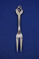Danish hand forged 3 Towers silver cutlery, small meat fork 14.7 cm from year 1940