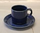 Kaffekop 6.5 & underkop 13.5 cm, Vesterhav - North Sea Desiree - Blåt keramik
