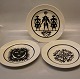 Luncheon plate 21 cm, White Silhuettes - Paper cuts by HC Andersen Royal Copenhagen Aluminia Faience