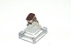 Signet ring in 14 carat gold with carnelian.Size 60.