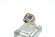Elegant ring with blue lapis in 14 carat goldSize 50
