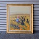 Maleri Bernhard RolfstedKvinder stakker tørv84x74 cm