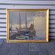 Julius Rosenkrans MadsenTræbåde ved moleMaleri