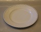 White Fluted Danish Porcelain Full lace 1086-1 Plate   20 cm
