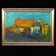 Oluf Høst, 1884-1966, olie på lærred: Bognemark, Bornholm. Signeret. Lysmål: 65x99cm. Med ramme: 79x113cm