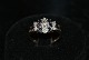 9 Karat Guldring med Brillanter og Safir Størrelse: 57