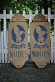 Old shop sign from around 1900 in painted wood with a super fine patina…