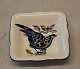 331 Tray, square 7,5 cm (1737331) Blue Pheasant Chr. Joachim Aluminia Royal Copenhagen Faience