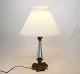 Fransk bordlampe af bronze og opaline glas fra omkring år 1910.5000m2 udstilling.