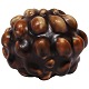 Keramik vase i mørke brune farver designet af Axel Salto for Royal Copenhagen fra 1950erne.5000m2 udstilling.