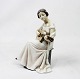Porcelænsfigur, kvinde med guitar, nr.: 1684, af B&G.5000m2 udstilling.