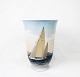 Stor vase med skibsmotiv, nr.: 2821-3558, af Richard Bøcher for Royal Copenhagen.