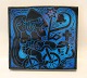 22227 RC Relief Couple on a bike ca 29 x 27 cm Faience Henry Heerup Nov. 1965 Royal Copenhagen Art Pottery