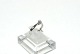 Ladies ring with a brilliant in 14 carat white goldSize 52