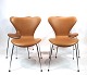 Et sæt af 4 Syver stole - Model 3107 - Arne Jacobsen - Fritz Hansen