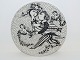 Bjorn Wiinblad art potteryBlack Month plate - March