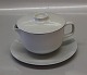 Royal Copenhagen Aluminia fajance Blåkant 3085 Sovsekande (565) 7,5 x 15 cm med låg og løst fad (3081-085)