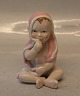 0021 RC Sitting Baby Girl in pink 11 cm (1249021)  Allan Therkelsen Royal Copenhagen 