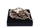 Broche af 14 karat guld og perle, stemplet H.S.