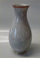 259-3473 RC Grey vase with gold and red 25 cm Royal Copenhagen Craquelé, (Crackelure)