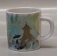 Large 2005 Mette Hannemann Royal Copenhagen Faience Annual mugs 498 ca 10.3 cm  