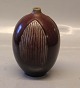 21988 RC Small vase with relief 15.5 cm Gerd Boegelund January 1963 Ox Blood glaze Royal Copenhagen Art Pottery