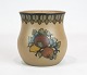 Keramik vase i brune farver, nr.: 82 af L. Hjorth.