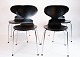 Sæt af Fire Myre Stole - Model 3101 - Sort - Arne Jacobsen - Fritz Hansen