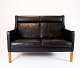 Kupe 2-person sofa - Model 2432 - Black leather - Børge Mogensen - Fredericia Furniture - 1970