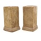A pair of original decorated pedestals. Sweden circa 1820. H: 49cm. Base: 26x26cm