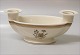9779-947 Lysestage dobbelt 9 x 21 cm Liselund (Gl.) # 947 Cremefarvet stel Gylden Kløverblomst Royal Copenhagen