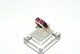 Gold Ladies ring with pink stones in 14 carat goldSize 56
