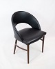 Hvilestol polstret med Sort Elegance Læder - Palisander - Chr. Linneberg - 1960