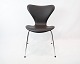 Syver Stol - Model 3107 - Brun Mokka Elegance Læder - Arne Jacobsen - Fritz Hansen