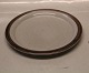 INGRID Luncheon plate 22.5 cm Brown and Grey  Stoneware Danish Art Pottery Knabstrup