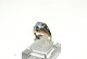 Elegant lady ring with light blue stones in 14 carat goldSOLD