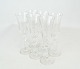 Sæt af seks champagne glas, i flot antik stand.5000m2 udstilling.