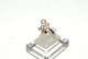 Elegant lady ring with pearl and zikons in 8 carat goldSize 54