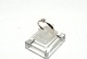 Princess ring with a brilliant in 8 carat goldSize 58