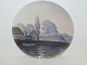 Bing & GrøndahlPlate med sejlbåd i havn fra 1915-1948